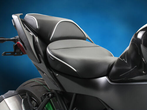 World Sport Performance Seat Kawasaki H2 SX / SX-SE / SX-SE+ 2018+, CFX, black welt and trim. FRONT SEAT ONLY.