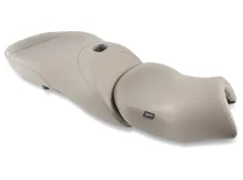 World Sport Performance Seat BMW K1600GTL Exclusive 2013-16, Medium Light Stone E-133/ Topstitch / BMW tag, Regular height front seat with touring rear seat and BMW-compatible integrated heat. World Sport Performance Seat BMW K1600GTL Exclusive 2013-16, Medium Light Stone E-133/ Topstitch / BMW tag, Regular height front seat with touring rear seat and BMW-compatible integrated heat.